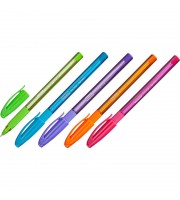 Ручка шариковая неавтоматическая в ассортименте Attache Glide Trio Grip синяя (толщина линии 0.5 мм ...