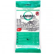 Салфетки для чистки экрана LAMIREL, влажные, антибактериальные, 24шт., мягкая упаковка