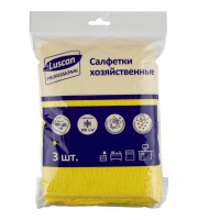 Салфетки хозяйственные Luscan Professional 300г/м2 40х40см 3шт/уп желтые