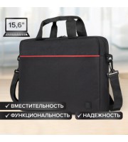 Сумка портфель BRAUBERG Practical с отд. для ноутбука 15,6", черная, 29х40х7 см
