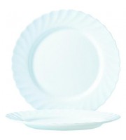 Тарелка обеденная Luminarc Трианон стеклянная белая 245 мм (артикул производителя Н3665/N5015)