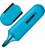 Текстовыделитель Kores Bright Liner Plus синий (толщина линии 0.5-5 мм)
