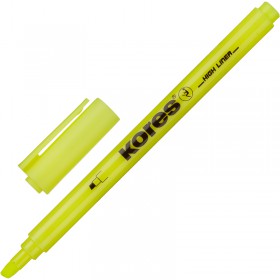 Текстовыделитель Kores желтый (толщина линии 0.5-3.5 мм)
