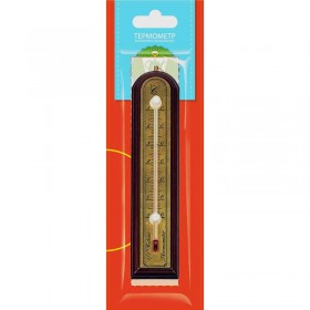 Термометр комнатный деревянный 188x39 мм (без ртути)