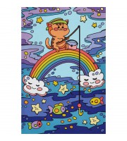 Картина по номерам для малышей ВОЛШЕБНЫЕ ИСТОРИИ Радужный кот набор Ркн-095