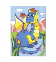 Картина по номерам для малышей Озорной дракончик, Ркн-031