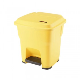 Контейнер ведро для мусора и отходов с педалью Vileda Professional Гера 35 л пластик желтый (39х39х4 ...