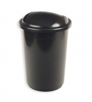 Ведро для мусора с крышкой-вертушкой Uniplast 12 л пластик черное (25х38 см)