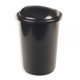 Ведро для мусора с крышкой-вертушкой Uniplast 12 л пластик черное (25х38 см)