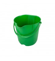 Ведро FBK 15л зеленое, армир. пластик противоударный, круглое, 80101-5