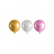 Набор шаров воздушн,хром,цв шампань,розовый,золотой,25шт(латекс),30см,90354