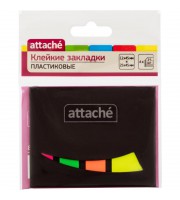 Клейкие закладки Attache пластиковые 4 цвета по 25 листов 25x45 мм