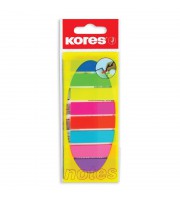 Клейкие закладки Kores пластиковые 8 цветов по 25 листов 12x45 мм