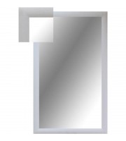 Зеркало настенное Attache (1000x600 мм, белый шелк)